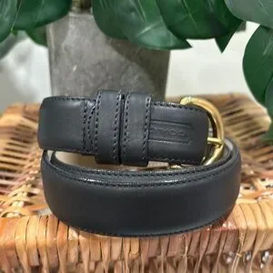 Coach | Accessories | Coach Black Leather Belt With Gold  display picture 2